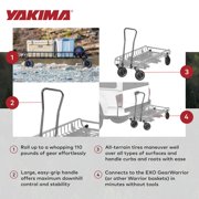 Yakima EXO WarriorWheels Cargo Basket Cart Kit, Aluminum, 110 lb Capacity.