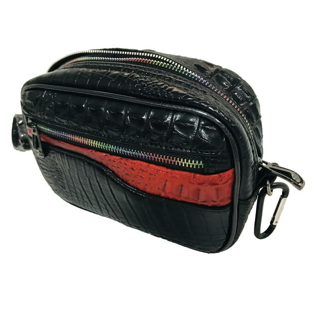 Bolso de mano para hombre, porta teléfono, bolso de mano, porta tarjetas, porta pertenencias de viaje, rojo
