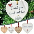 thumbnail image 2 of I Wish You Lived Next Door Christmas Heart Ceramic Ornament Tree Decor DIY* M8S8, 2 of 9