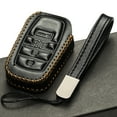 thumbnail image 4 of Vitodeco Genuine Leather Smart Key Fob Case Cover Protector Compatible for Toyota Sienna (2021 - 2026 Models) - 5-Button, Black, 4 of 5