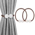 thumbnail image 1 of LAICAIW 2 Pack Attaches Magnétiques pour Rideaux, Attaches Décoratives pour Rideaux de Fenêtre (Café), 1 of 6