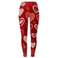 thumbnail image 4 of Womens Valentine's Day Leggings High Waisted Stretchy Love Heart Printed Tight Pants Spring Fashion 2026 Slim Fit Workout Yoga Pants, 4 of 4