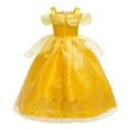 thumbnail image 4 of Belle Costumes for Girls Kids Princess Belle Dress Up Birthday Christmas Party with Accessories 3T 4T(E40), 4 of 7