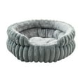 thumbnail image 2 of Cama De Felpa Para Mascotas Cama redonda de felpa para gatos y perros pequeños, suave y esponjosa, 40x40x15cm, lugar cálido y cómodo para dormir, gris, 1 unidad Rkxzt, 2 of 8