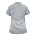 thumbnail image 6 of Linen Button Down Shirt Women! Yigetop Women's Spring Autumn Casual Double Pocket Short Sleeve Cotton Shirt Top Linen Shirts for Women Grey 2XL, 6 of 9