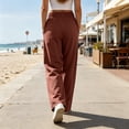 thumbnail image 5 of Hilenly Hiking Pants Women Lightweight Cargo Pants Golf Travel Work Camping Pants with Pockets, 5 of 10
