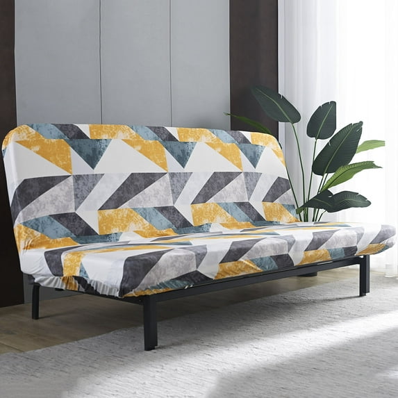 Topchances Sofa Geometric Polyester Pet-Friendly Slipcover, Yellow