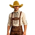 thumbnail image 3 of Cowboy Hat for Men Roll Up Wide Brim Shapeable Western Cowgirl Fedora Lightweight Summer Beach Outdoor Sun Protection, 3 of 5