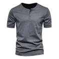 thumbnail image 1 of Playera Henley Casual De Manga Corta Con Botones Para Hombre, 1 of 5