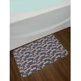 thumbnail image 2 of Flowers Bath Mat, Pattern with Magnolia Flowers in Japanese Style Tender Asian Nature Garden, Non-Slip Plush Mat Bathroom Kitchen Laundry Room Decor, 29.5 X 17.5 Inches, Dark Blue Coral, Ambesonne, 2 of 2