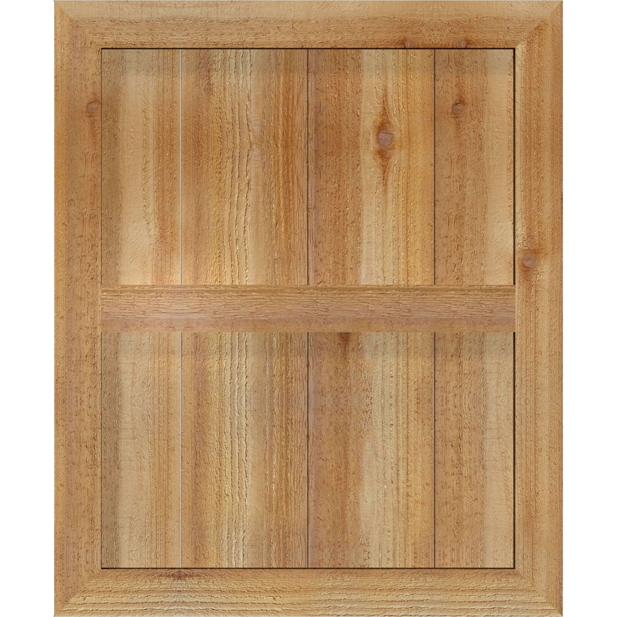 21 1/2"W X 26"H Timbercraft Four 5 3/8" Boards Framed Board-N-Batten Shutters, Rough Sawn Western Red Cedar (Per Pair)