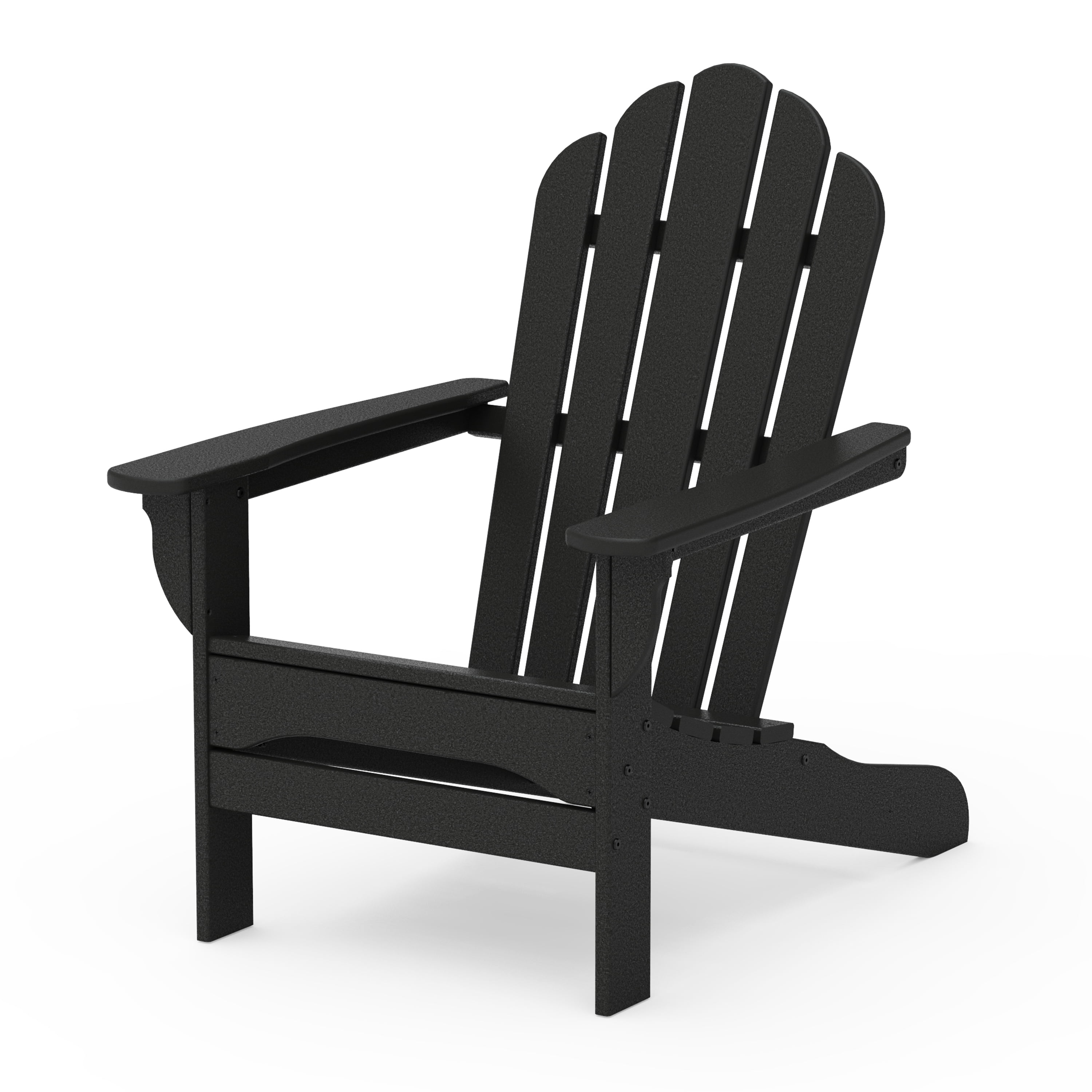Better Homes & Gardens by POLYWOOD Southlake Outdoor Flowerback Adirondack Chair, All-Weather HDPE, Patio Seat, Black
