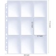 thumbnail image 2 of HAHDAXIA Trading Card Sleeve Pages, 100 Pack 9 Pocket Album Pages 11 Holes Fit 3 Ring Binder, 2 of 7