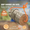 thumbnail image 2 of Log Skidding Tongs 32 Inch, 2 Claw Log Lifting Tongs, Heavy Duty Steel Lumber Tongs, 1543lbs Capacity, Log Handling & Transport Tool, 2 of 6