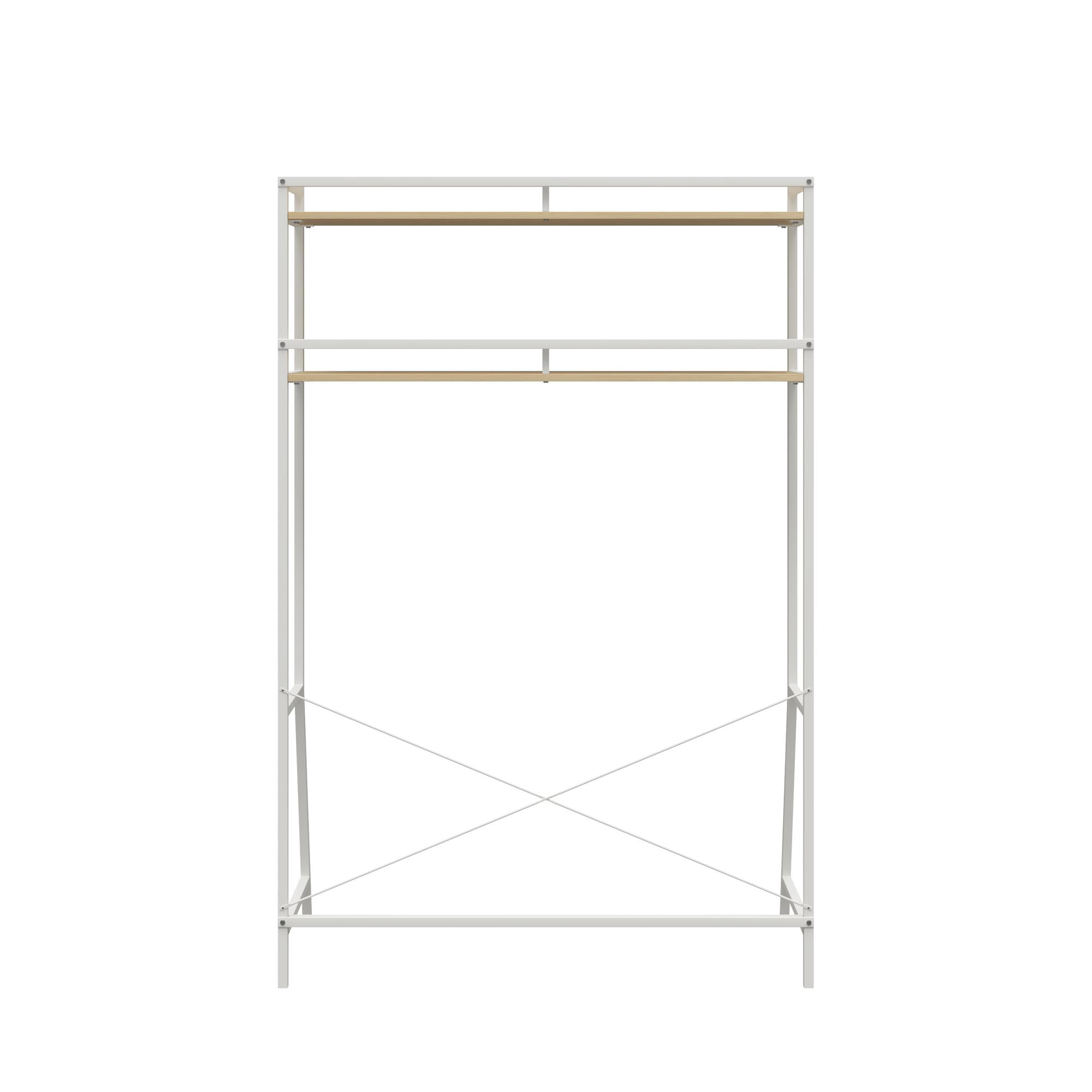 Novogratz Beverly Over-The-Bed Storage for Twin & XL Twin Beds, Blonde Oak/White