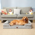 thumbnail image 2 of Dog Bed for Extra Large Dogs - Washable Giant Dog Cat Bed, Comfort Dogs Couch Sofa with Washable Removable Cover, Pet Bed with Nonskid Bottom, Grey, 2 of 5