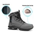 thumbnail image 2 of FENLERN Steel Toe Boot Men Non Slip Work Shoes Safety Toe Sneaker Side Zipper Industrail Boot High Top Shoe, 2 of 7