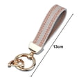 thumbnail image 5 of Tnobhg Faux Leather Keychain High Strength Stainless No Deformation Electroplated Anti-lost Braided Buckle Anti-break Car Key Ring Bag Pendant, 5 of 7