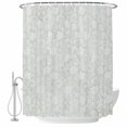 thumbnail image 2 of Sage Green Florals Shower Curtains for Bathroom, Abstract Damask Flowers European Style Waterproof Fabric Shower Curtain, Decorative Bathroom Curtain for Bathtub, 72"x72", No Hooks Included, 2 of 9