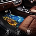 thumbnail image 4 of Xecao Sunflower Starry Night Vibes Print Car Foot Mat Set of 4 Pieces Neoprene All-Weather Dust-Proof Stain-resistantCar Interior Decorative mats Non-Slip Mats, 4 of 6