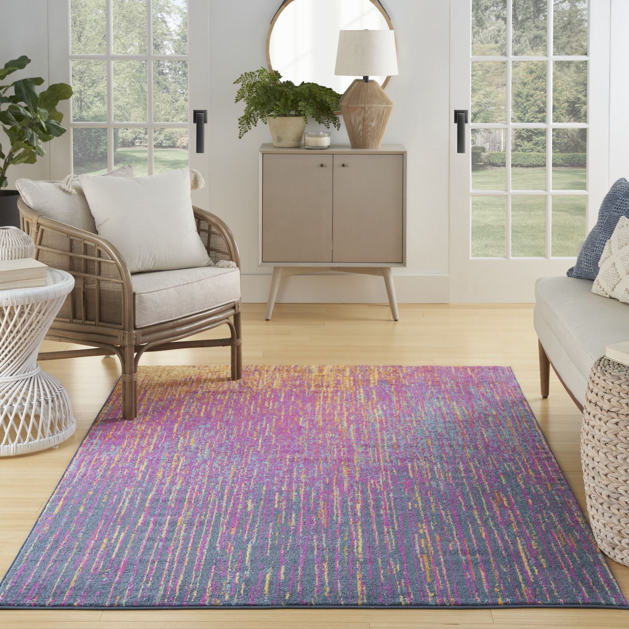 Nourison Passion Modern Abstract Indoor Rug Multicolor 5'3" x 7'3"