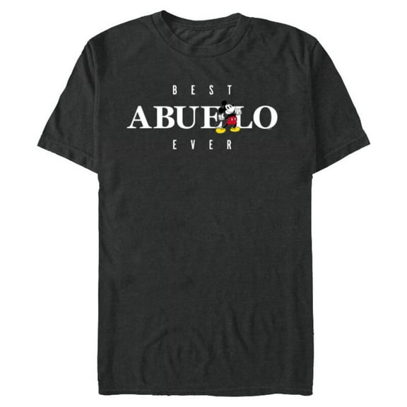 Disney Mickey Mouse Thumbs Up Best Abuelo Ever Día del Padre - Short Sleeve Blended T-Shirt for Adults - Customized-Dark Heather