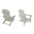 thumbnail image 2 of Costaelm Paradise Classic Adirondack Folding Adjustable Chair Outdoor Patio, HDPE, Weather Resistant, (Set of 2), Sand, 2 of 9