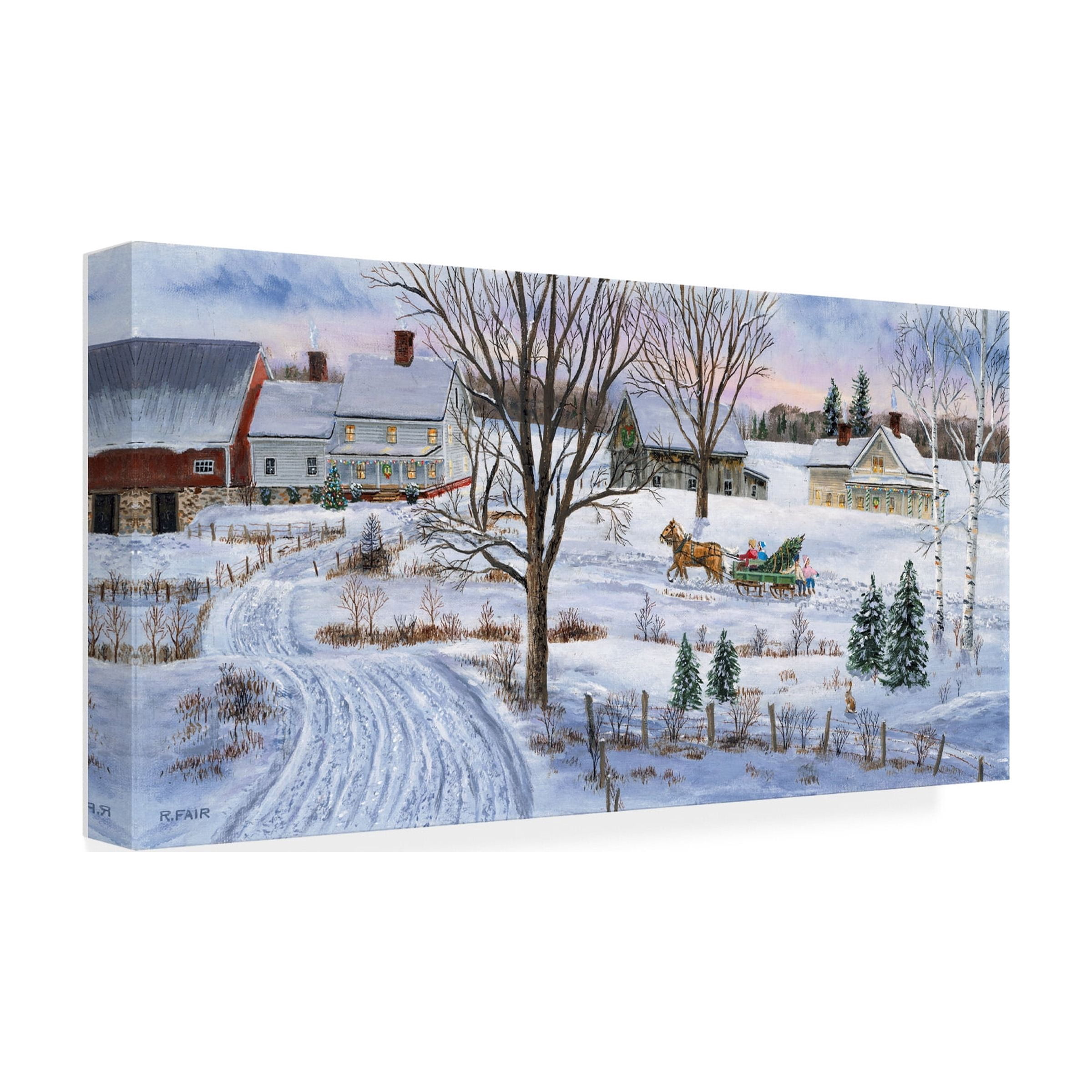 Canvas Wall Art - Bob Fair 'Christmas Tradition' Wall Art for Living Room, Bedroom, or Office DÃ©cor by Trademark Fine Art - 19 x 10 Inches
