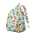 thumbnail image 2 of Cute Dinosaur Pattern Backpack for School,Cute School Bag,Schoolbag with Adjustable Shoulder Straps & Padded Back,13.4"x11"x4.7", 2 of 6