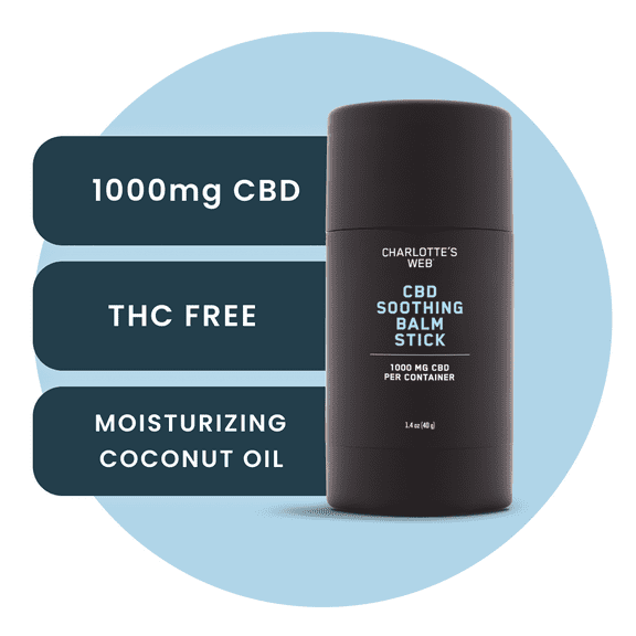 Charlotte's Web Hemp-Infused Balm Stick, 1000mg CBD, 1.4 oz