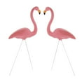 thumbnail image 1 of 2 paquetes de estacas grandes de flamencos para jardín, estatuas de pájaros, decoración de patio para decoración de césped al aire libre, color rosa, 1 of 5