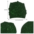 thumbnail image 2 of Gaeub Emerald Green Sparkling Knit Cuffed Beanie Top Level Beanie Men Women Winter Knit Caps Soft Ski Hat, 2 of 7