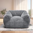 thumbnail image 7 of HOMGUAVA Oversized Bean Bag Chair for Adults, Plush Bean Bag Couch Comfy Sofa with Wide Armrests & Soft Memory Foam, Gray, 7 of 7