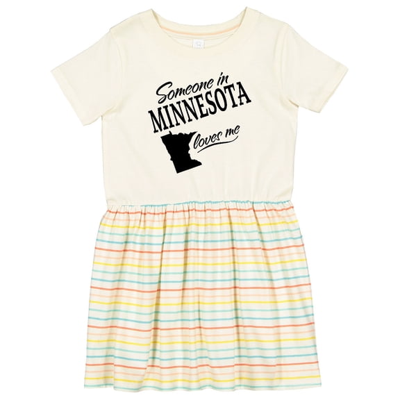 Inktastic Someone in Minnesota Loves Me Girls Toddler Dress