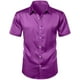 thumbnail image 4 of pstuiky camisetas de hombre, Camisa informal de manga corta con solapa y botones de color liso para fiesta de baile para hombre camisetas de hombre l, 4 of 8