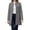 Gray, variant on SwiftWear Women's Mid-Length Trench Style Coat, Mock Neck Button Front Jacket with Slant Pockets, Casual Outerwear for Spring and Fall
