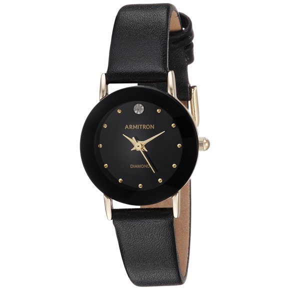 Armitron Montre pour Femmes 75/2447 avec Bracelet en Cuir Accentué de Diamants