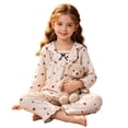 thumbnail image 6 of LIIPEE Heart Graphic Pajamas For Girls Long Sleeve Lightweight Blouse And Pants Pajama Set 2 Piece Kids Autumn Cute Comfort Sleepwear,13-14 Years, 6 of 6
