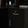thumbnail image 2 of Timechee  Reception Desk L-Shaped Counter Shelves Drawers Reception Table Black, 2 of 5