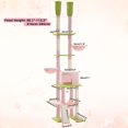 thumbnail image 2 of Demi Bonn Adjustable Height(85-112 in) Cat Tree Tower Floor to Ceiling with 7 Tiers Cat Climbing Activity Center, Cozy Hammocks, 5 Platforms for Indoor Cats, Pink, 2 of 9