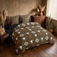 thumbnail image 2 of Manfei Western Cow Skull Twin Bedding, Bohemian Aztec Bedding Comforter Set, Brown White, Black Reversible 7 Pieces, 2 of 6