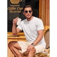 thumbnail image 3 of RICHCOIN Men's Ribbed Knit Crewneck T-Shirts Short Sleeve Textured Solid Casual Tee, 3 of 7