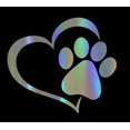 thumbnail image 4 of 2 pegatinas de vinilo con diseño de pata de perro para mascotas, diseño de cachorro, amor, corazón, para coches, camiones, paredes, portátiles (3,9 x 3,9) JAMW Sencillez, 4 of 5
