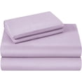 thumbnail image 3 of 700 Thread Count 100% Egyptian Cotton 4-Piece Bed Sheet Set (1 Flat, 1 Fitted Sheet, 2 Pillow Covers) 18 Inches Deep Pocket Size King Color Lavender Solid, 3 of 5