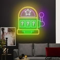 thumbnail image 2 of Craftnamesign Slot Machine Neon Sign Decor, Slot Machine Led Light For Game Room Wall Art, 2 of 5