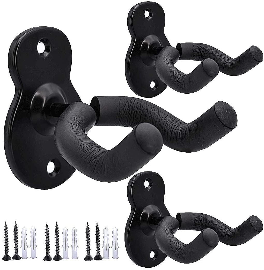 IZEYNO Guitar Wall Mount Hanger 3-Pack with Foam Padding