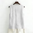 thumbnail image 6 of Qwertyu Cotton Linen Tank Tops for Women V Neck Button Down Shirts Lightweight Breathable Summer Casual Sleeveless Blouses 2026 White M, 6 of 7