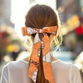 thumbnail image 2 of Unique Bargains 1 Pc Scarf Headband Print Neck Scarf for Women White Orange, 2 of 5