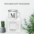 thumbnail image 4 of Koyal Wholesale Stainless Steel Campfire Coffee Mug, Blush Floral Monogram, Letter M, 4 of 5