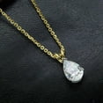 thumbnail image 4 of Silverstar Gems 2Ct Pear Cut Cubic Zirconia Solitaire 14K Yellow Gold Finish Pendant Necklace, 4 of 4